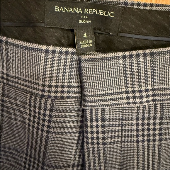 Banana Republic Women’s Charcoal Plaid Dress Pants - Picture 2 of 3